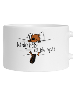 Malý bobr hrnek makronka White