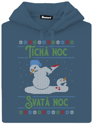 Vánoční koleda dámská mikina klokanka Denim