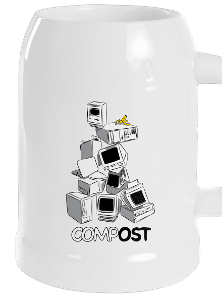 Compost půllitr White