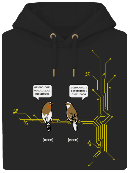 Beep and Peep unisex mikina premium Dark Black