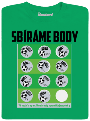 Sbíráme body - fotbal pánské tričko Kelly Green