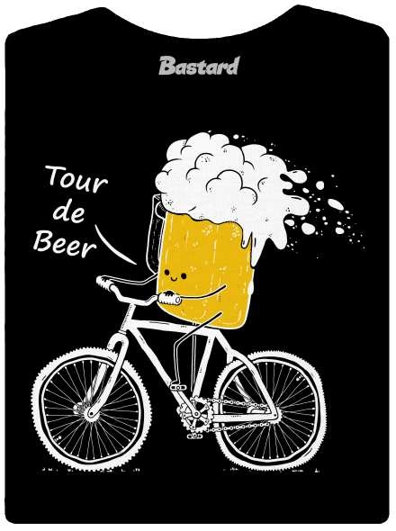 Tour de beer dámské tričko s lemem Black