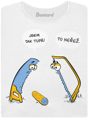 Tupé pily dámské tričko s lemem White