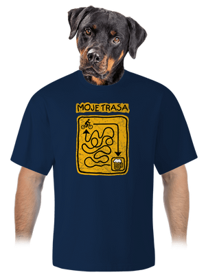 Moje trasa unisex tričko oversized Midnight Blue