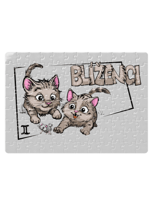 Kočičí horoskop: Blíženci puzzle White