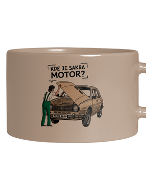 Kde je motor? hrnek makronka Brown Macaron
