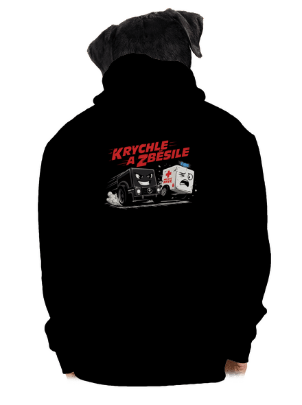 Krychle a zběsile 2.0 pánská mikina na zip Black