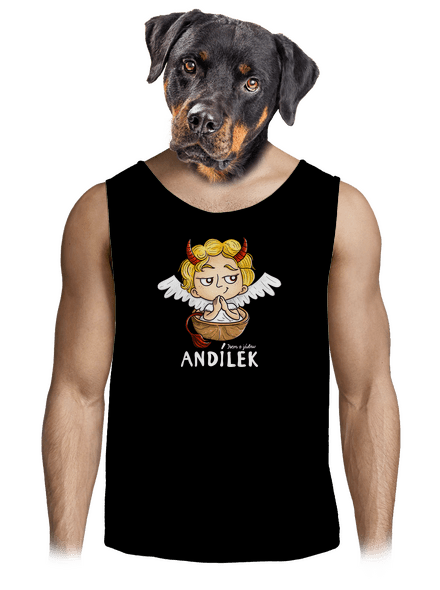 Andílek pánské tílko Black