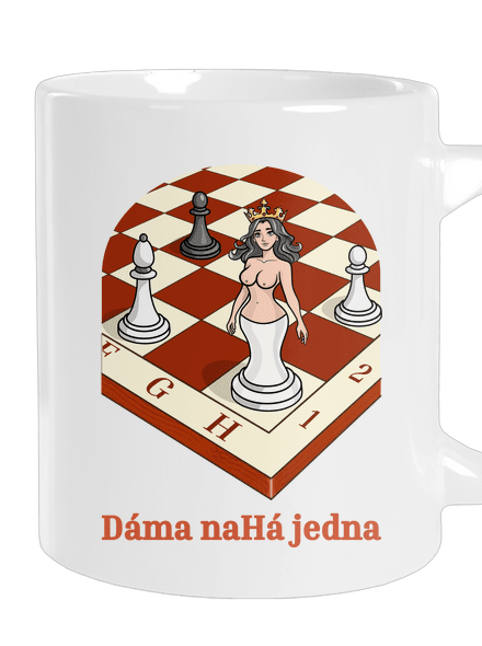 Dáma nahá jedna velký hrnek White