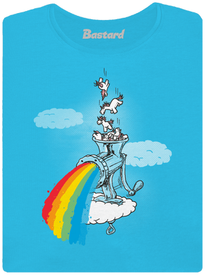 Jak vzniká duha dámské tričko s lemem Blue Atol