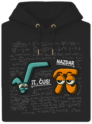 Pí, čus! unisex mikina premium Dark Black