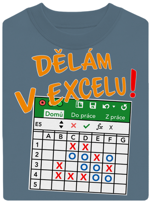 Dělám v Excelu unisex mikina bez kapuce Nordic Blue