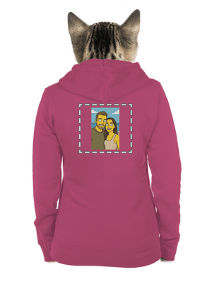 Simpsonovi z vlastní fotky dámská mikina na zip Magenta