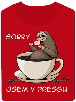 V pressu unisex mikina bez kapuce Red