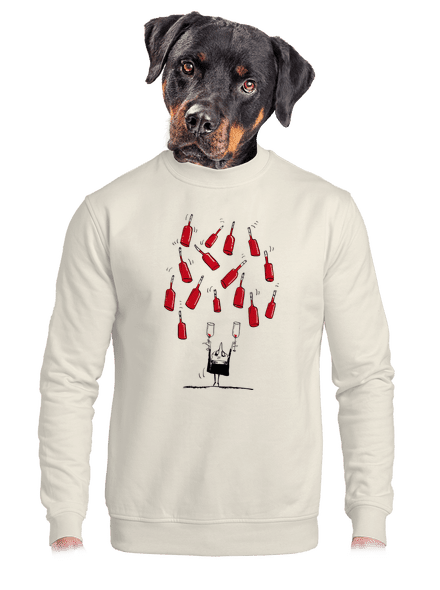 Šťastný vinař unisex mikina bez kapuce Off White