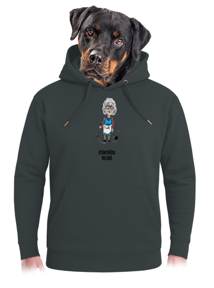 Neklidná - vlastní text unisex mikina premium Charcoal