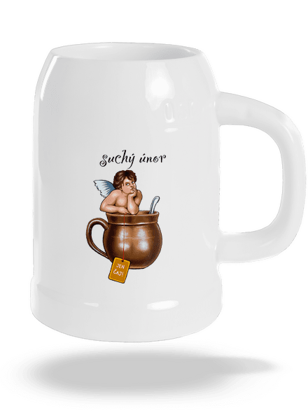 Suchý únor půllitr White