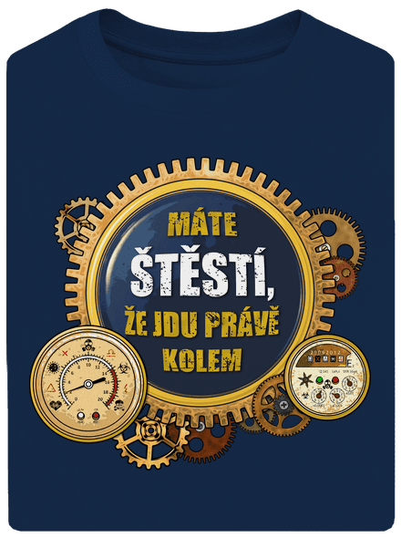 Chodím kolem unisex tričko oversized Midnight Blue