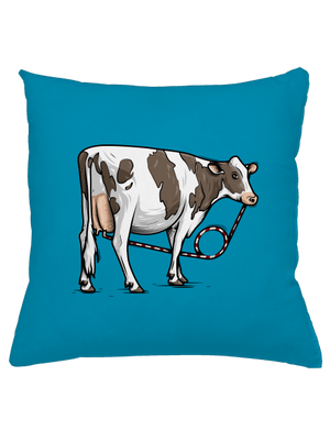 Cow drink polštář Blue Turquoise
