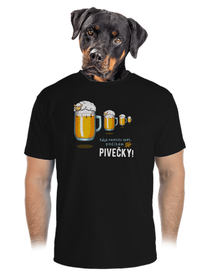 Pivečka pánské sportovní tričko Black