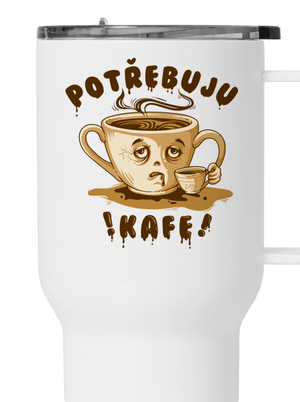 Potřebuju kafe termohrnek White