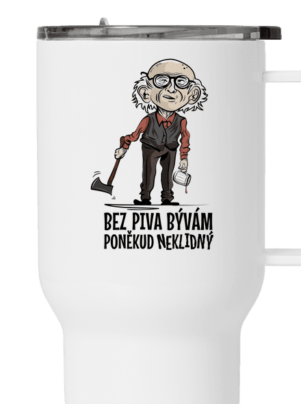 Neklidný bez piva termohrnek White