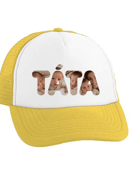 Nápis táta z vlastních fotek kšiltovka truckerka Sunflower cap