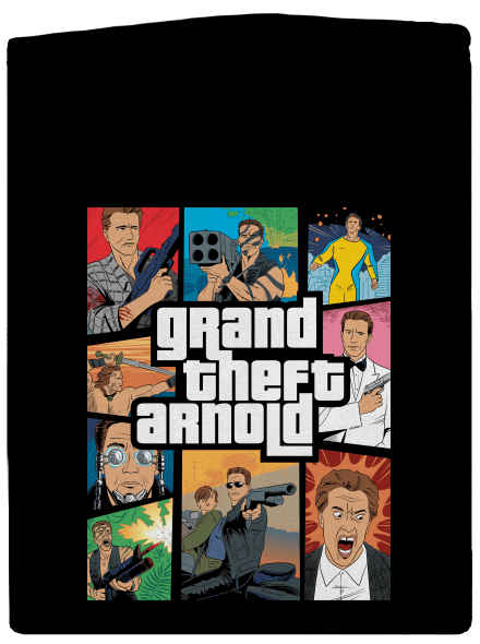 Grand Theft Arnold pánská mikina na zip Black