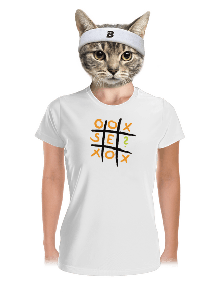 Piškvorky dámské sportovní tričko White