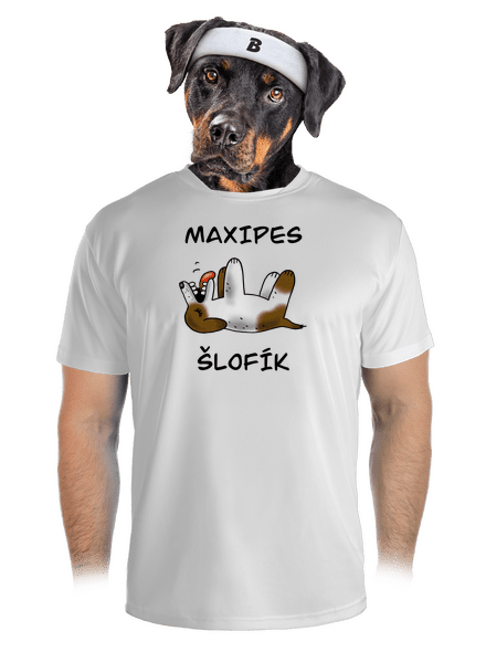 Maxipes Šlofík pánské sportovní tričko White