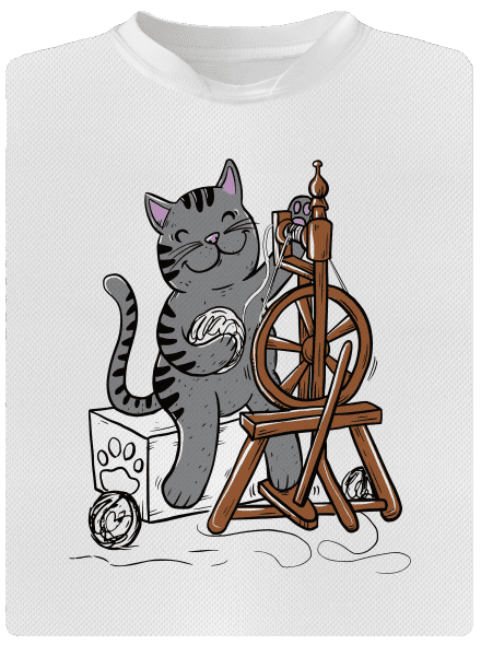 Kočka přede dětské sportovní tričko White