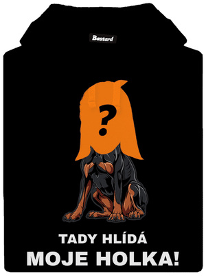 Tady hlídám já pánská mikina klokanka Black