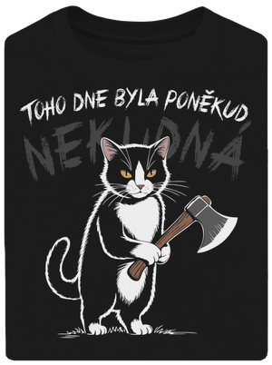 Neklidná kočka unisex tričko oversized Black