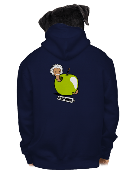 Červí díra pánská mikina na zip Navy