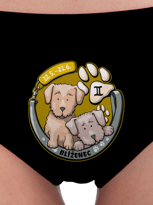 Psí horoskop: Blíženci dámské kalhotky Black