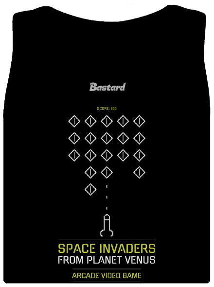 Space Invaders dámské tílko klasické Black