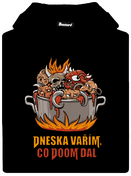 Co Doom dal pánská mikina klokanka Black