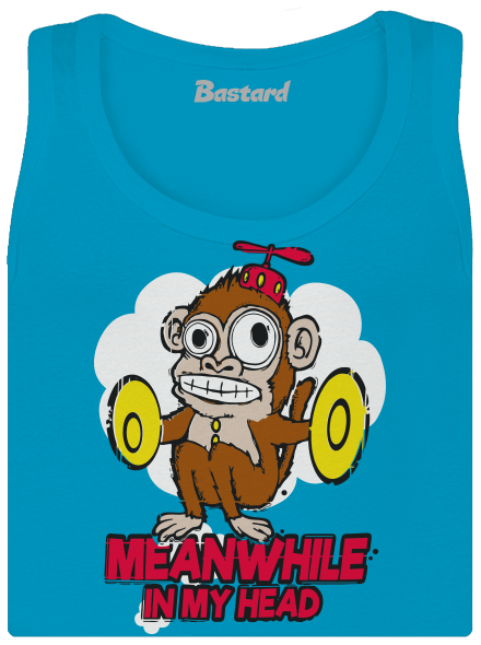 Monkey in my head dámské tílko klasické Blue Atol