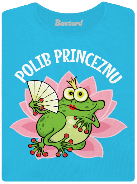 Polib princeznu a prince dámské tričko s lemem Blue Atol
