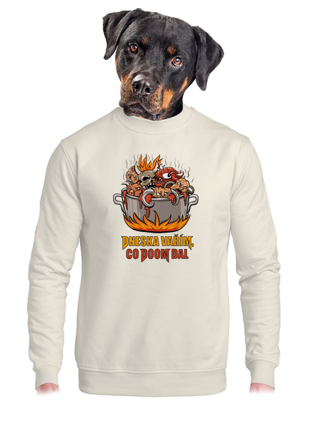 Co Doom dal unisex mikina bez kapuce Off White