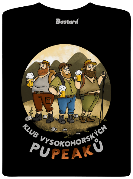 Klub pupeaků pánské dlouhý rukáv Black