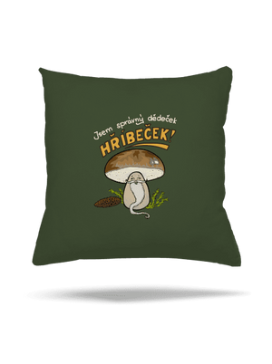 Babka a hříbeček polštář Olive Green