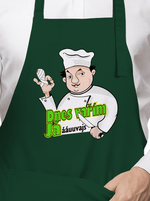 Dnes vařím já zástěra Bottle Green