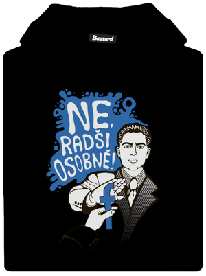 Radši osobně dětská mikina klokanka Black