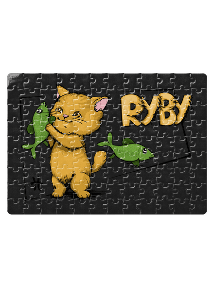 Kočičí horoskop: Ryby puzzle White
