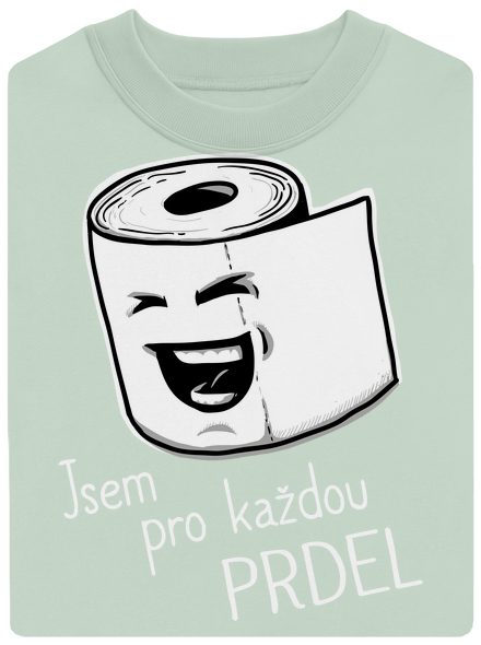 Prdel unisex mikina bez kapuce Blush Mint
