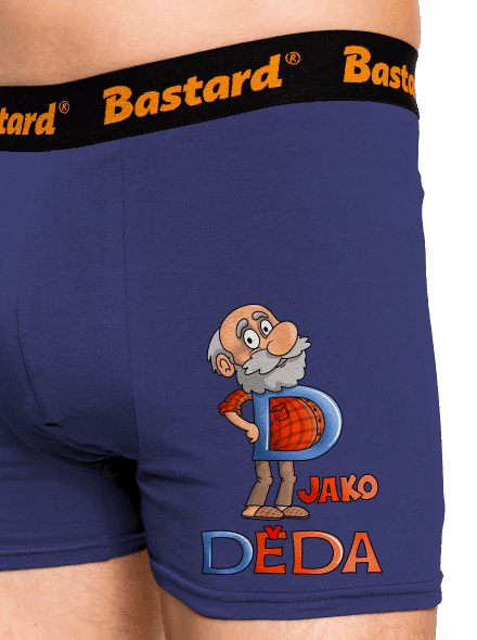 D jako děda boxerky Blue Navy