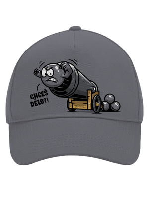 Chceš dělo? kšiltovka baseballka Graphite grey