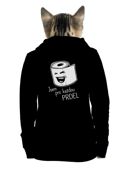 Prdel dámská mikina na zip Black