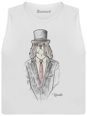 Kavalír dámské tílko volné White